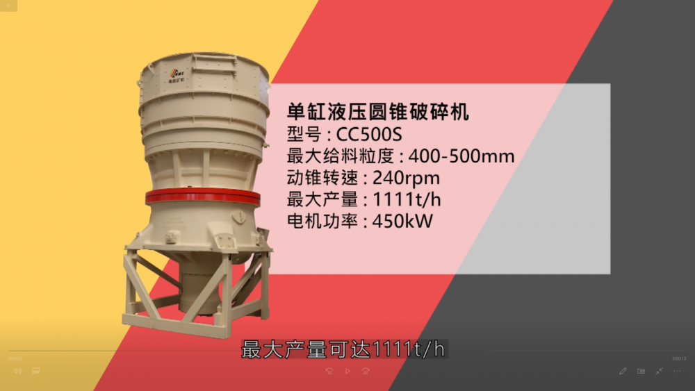 南昌礦機新品——單缸液壓圓錐破碎機CC500S